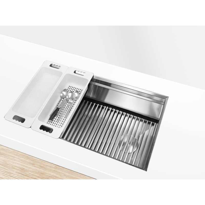 zuhnë 32" L x 19" W Undermount Kitchen Sink with Basket Strainer Wayfair